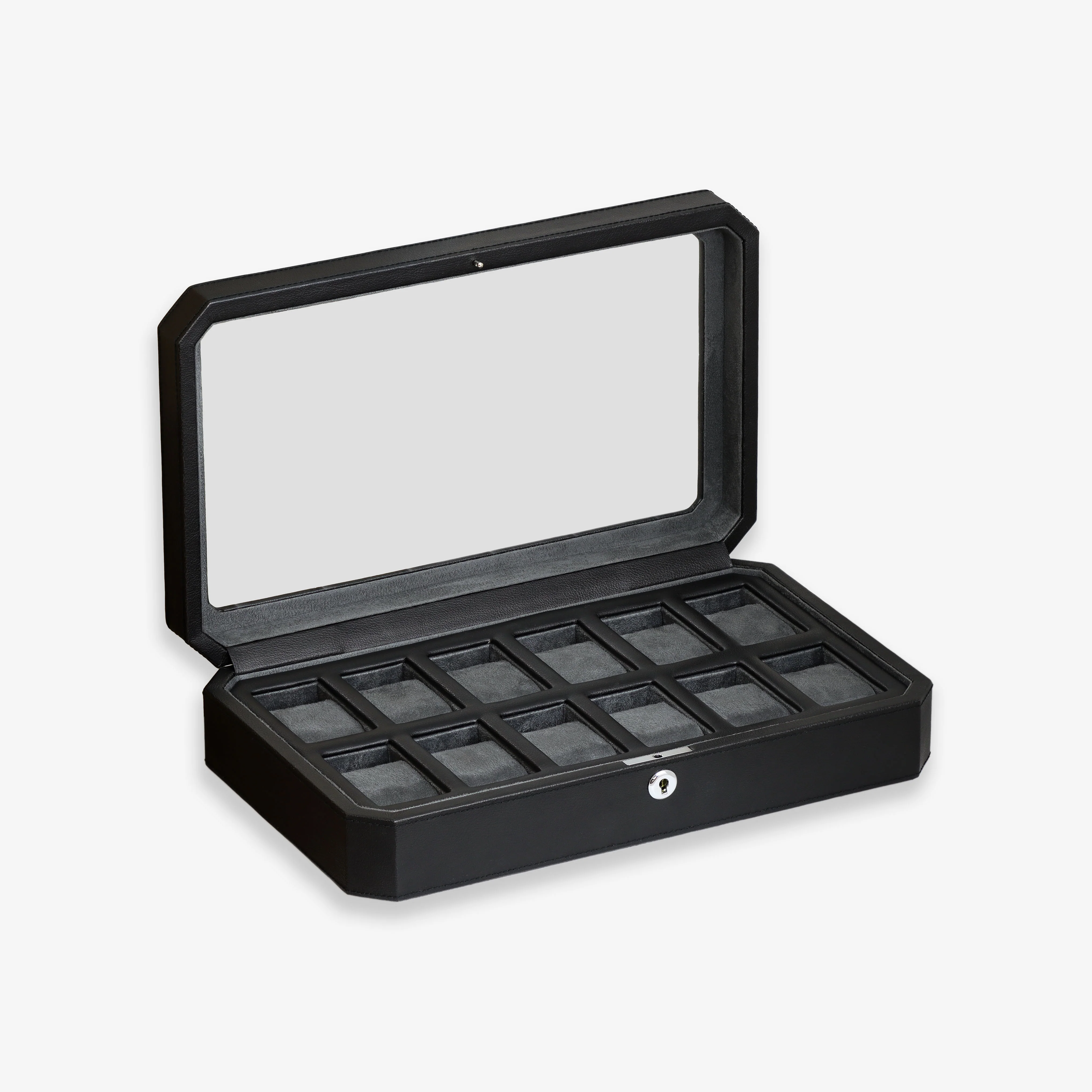 12 Slot Watch Box (Black / Grey) - Image 4