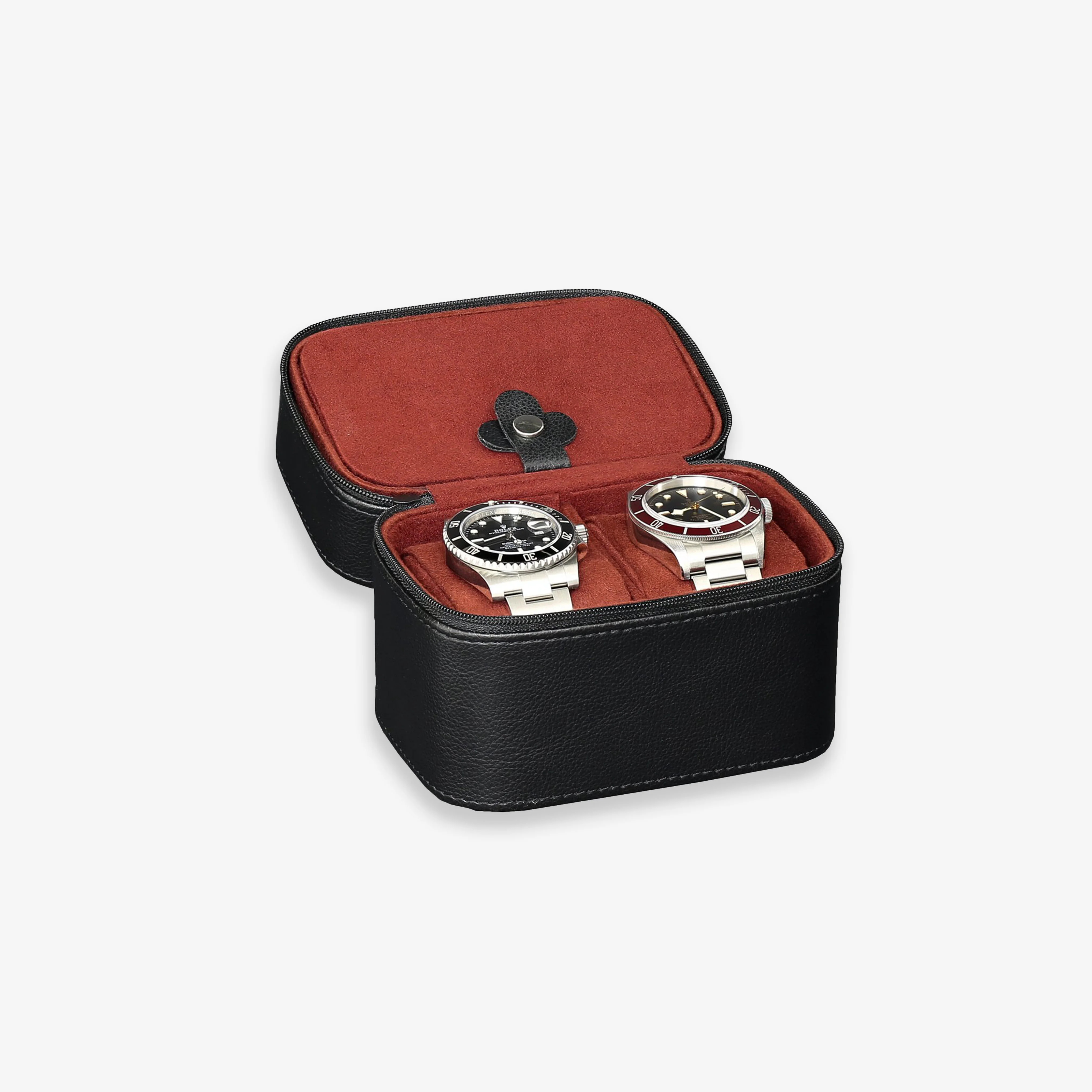 2 Watch Travel Case (Black/Red) - Image 4