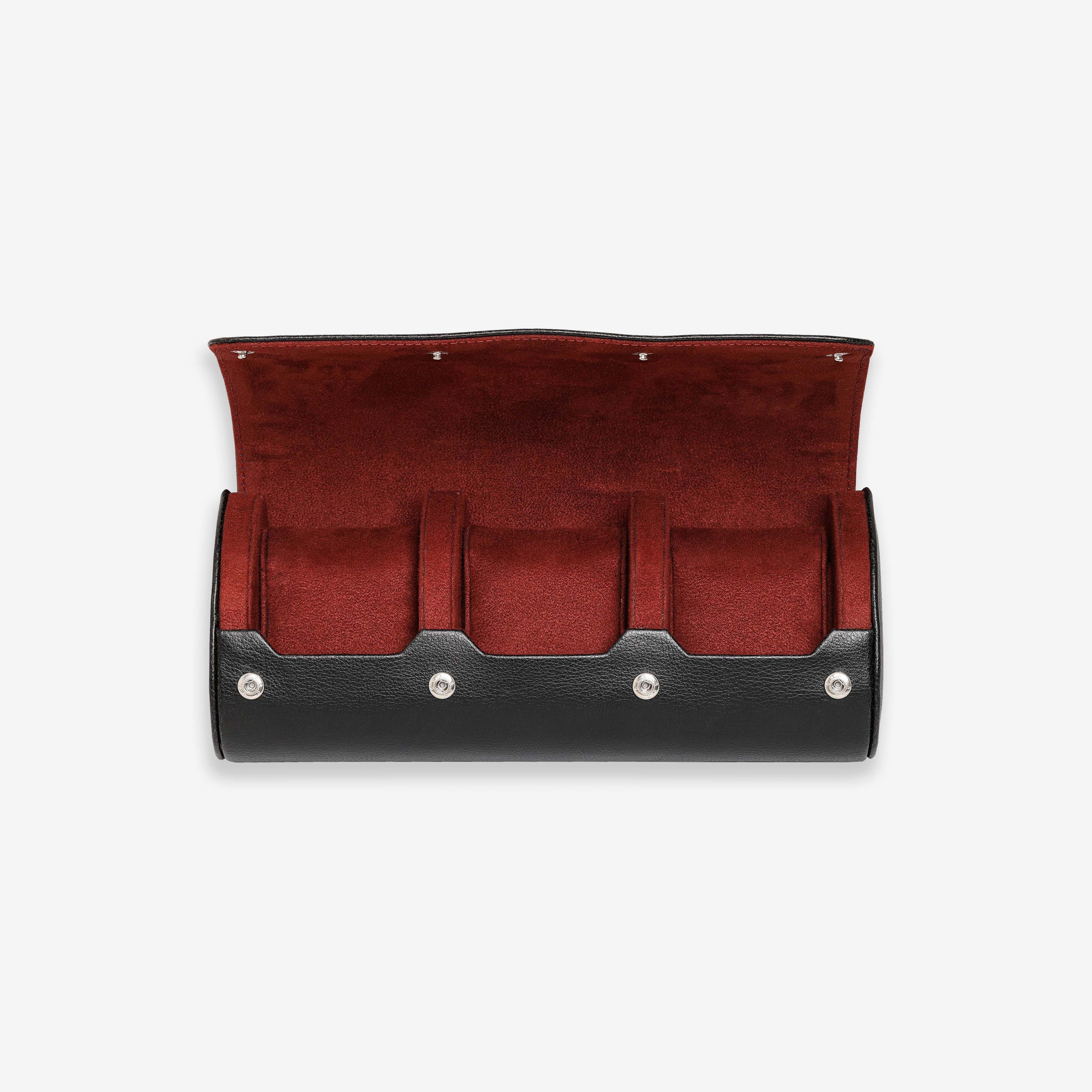 3 Watch Roll (Black / Red) - Image 3