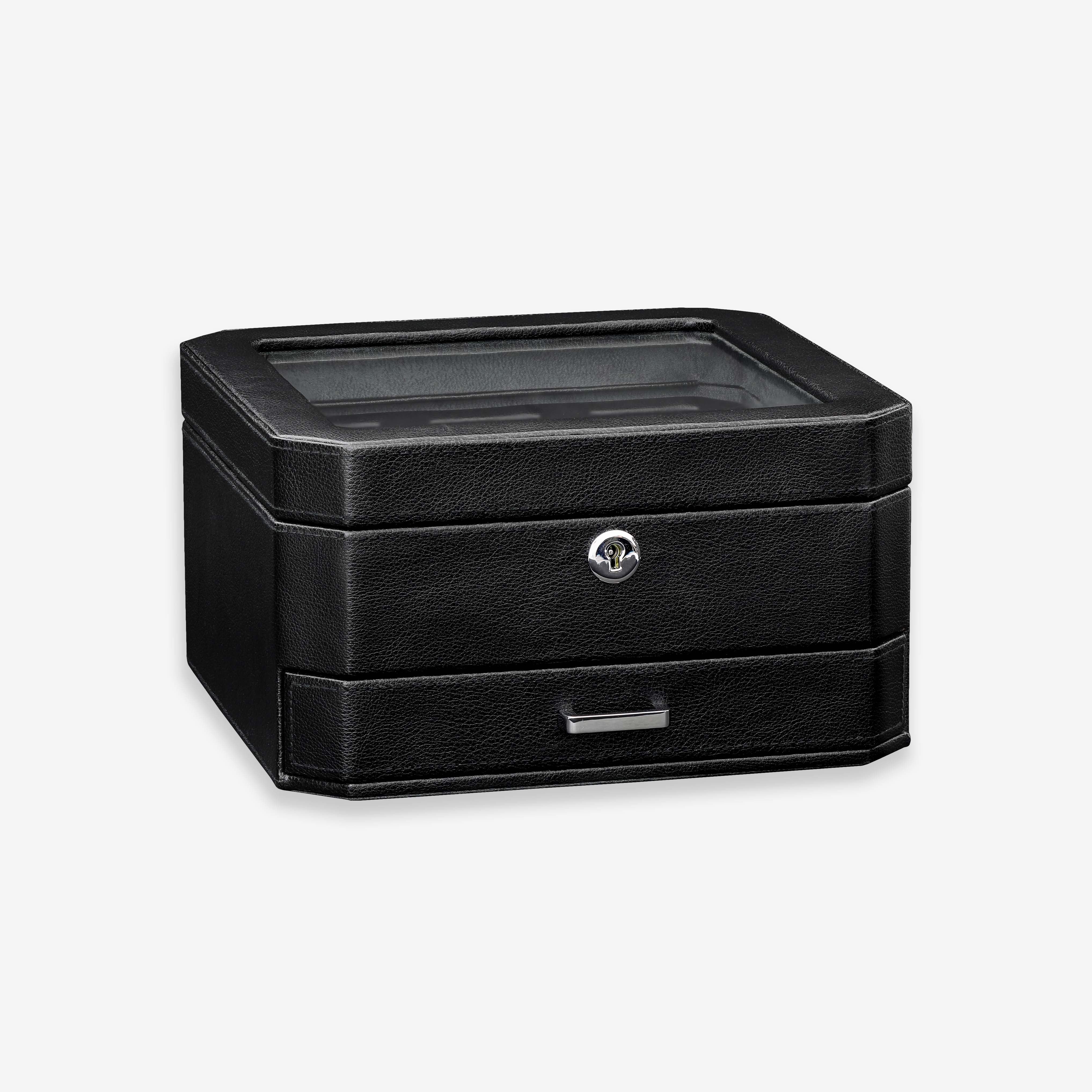 6 Slot Watch Box (Black / Grey) - Image 7