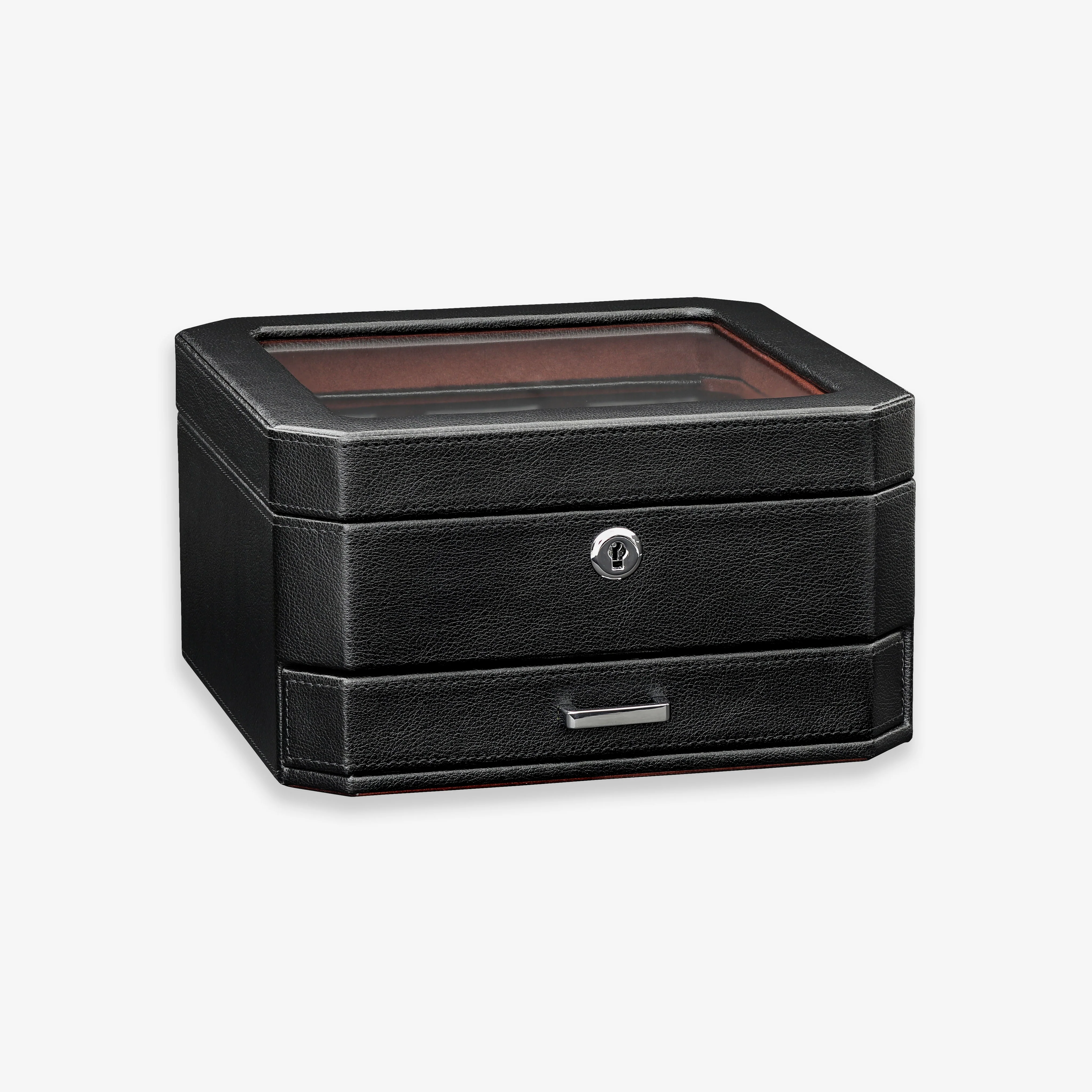 6 Slot Watch Box (Black / Red) - Image 5